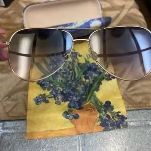 Karl Lagerfeld 292s aviator sunglasses w/ Van Gogh iris case & cloth- light use KL6218 Eyeglasses - Karl Lagerfeld Authorized Retailer  main image 4